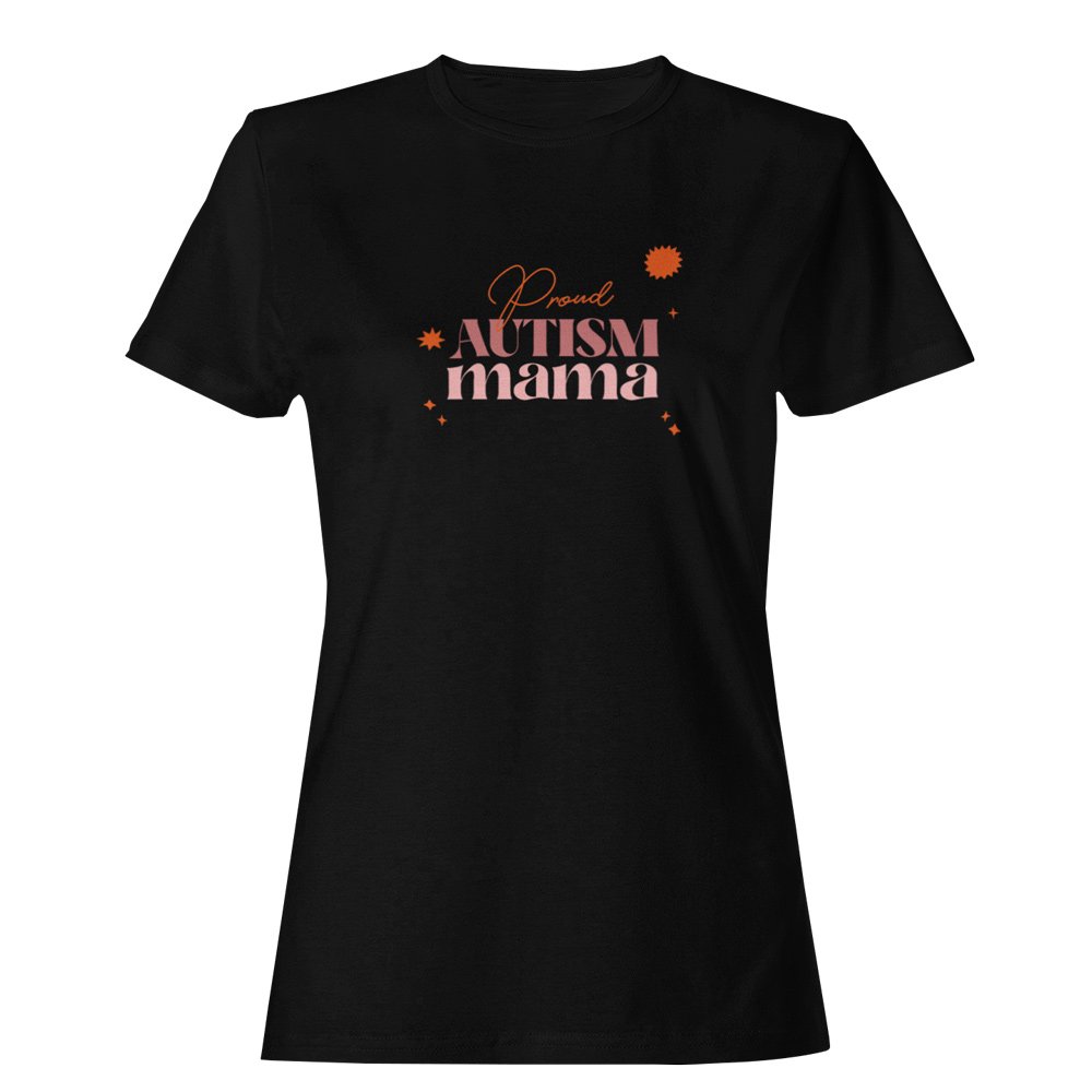 Pure Cotton Bio-Washed T-Shirt Chest Printed-Autism Acceptance Series - Proud Autism Mama Design-by ZingerTees-Women-EL9120245 - Image 4