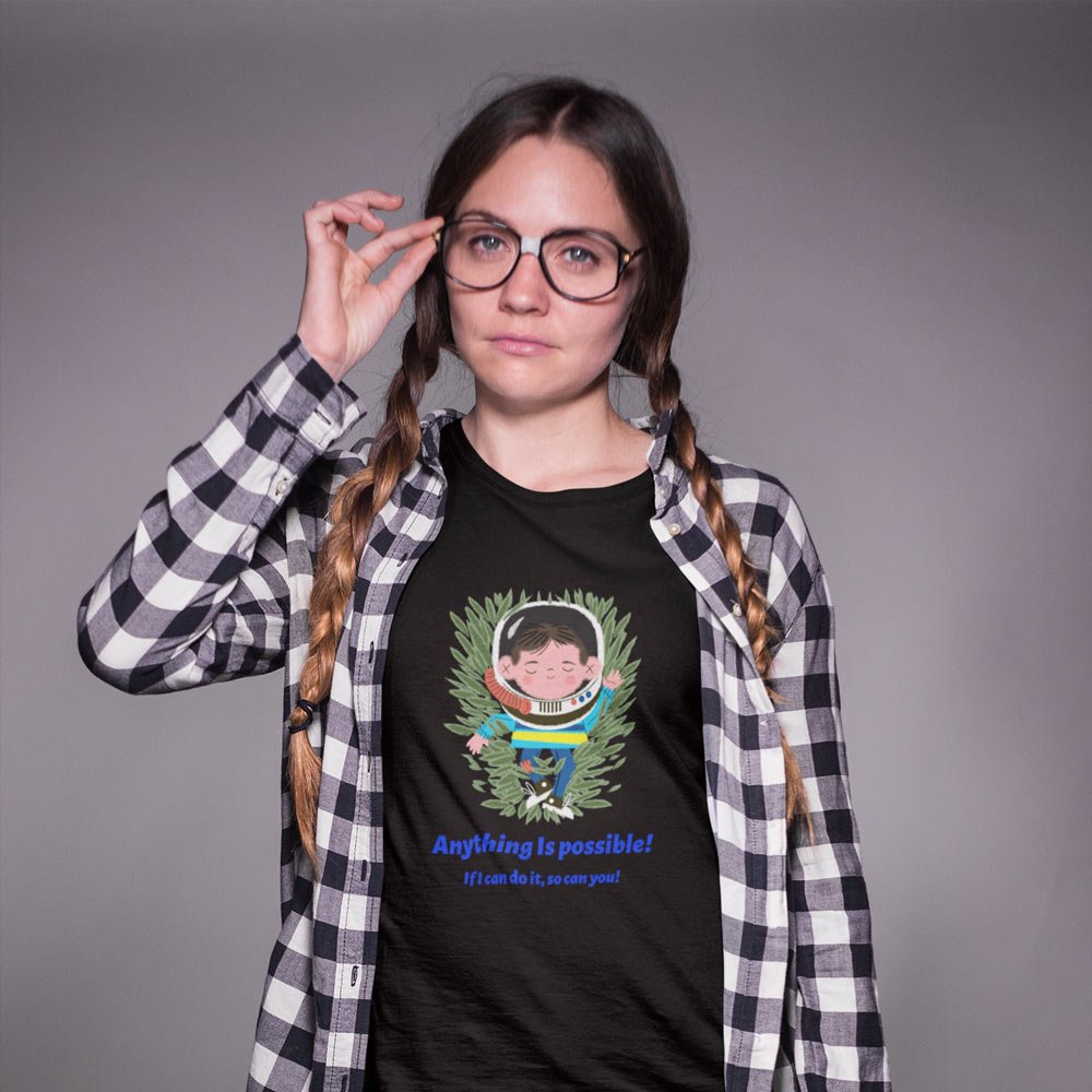 Pure Cotton Bio-Washed T-Shirt Chest Printed-Autism Acceptance Series - Anything is Possible Design-by ZingerTees-Unisex-EL9120247