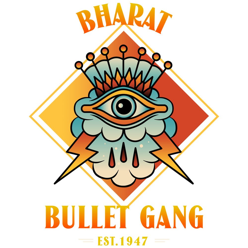 Printed Hoodie-Bharat Bullet Gang Est.1947 - Biker Design-by ZingerTees-Unisex-EL9410013 - Image 7