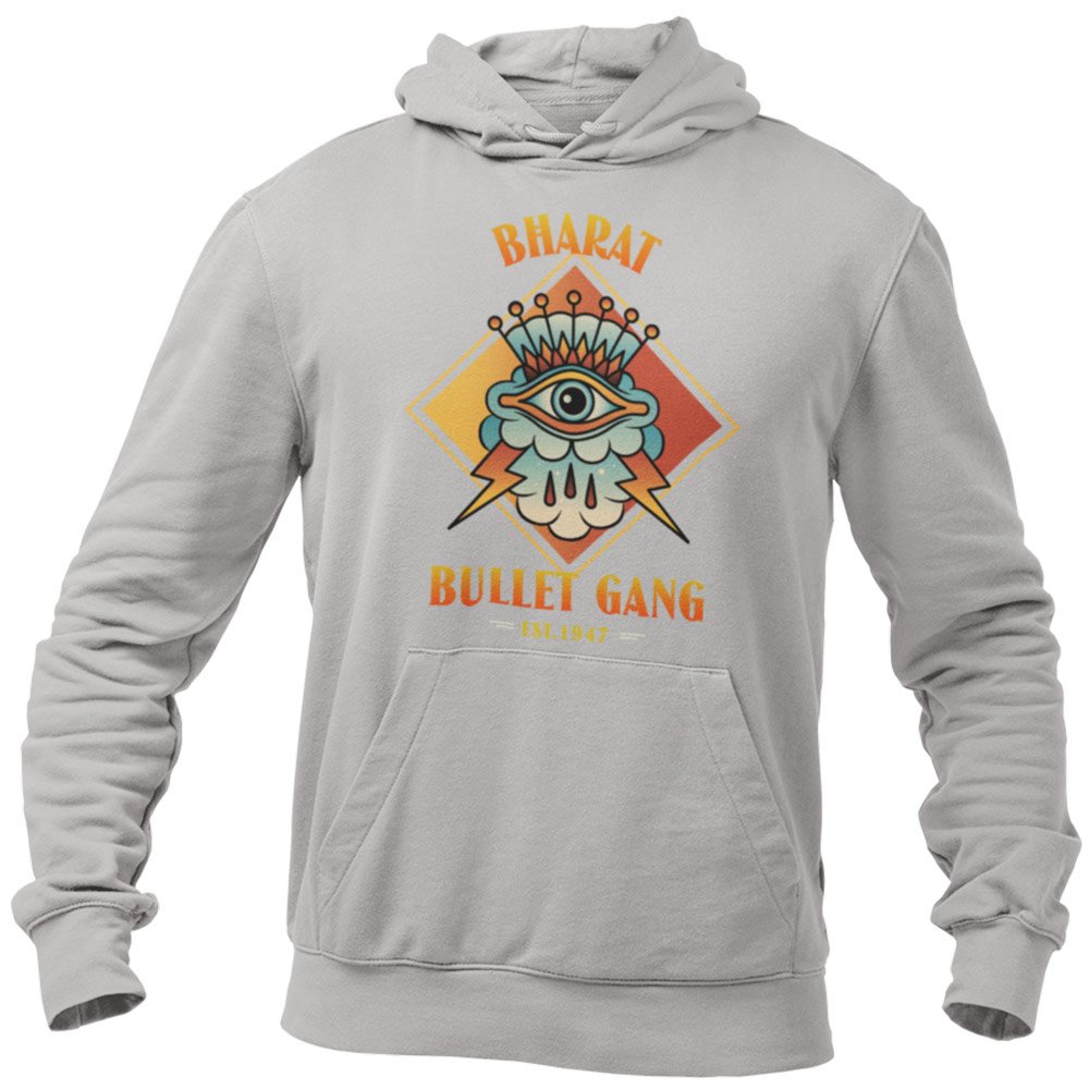 Printed Hoodie-Bharat Bullet Gang Est.1947 - Biker Design-by ZingerTees-Unisex-EL9410013 - Image 5