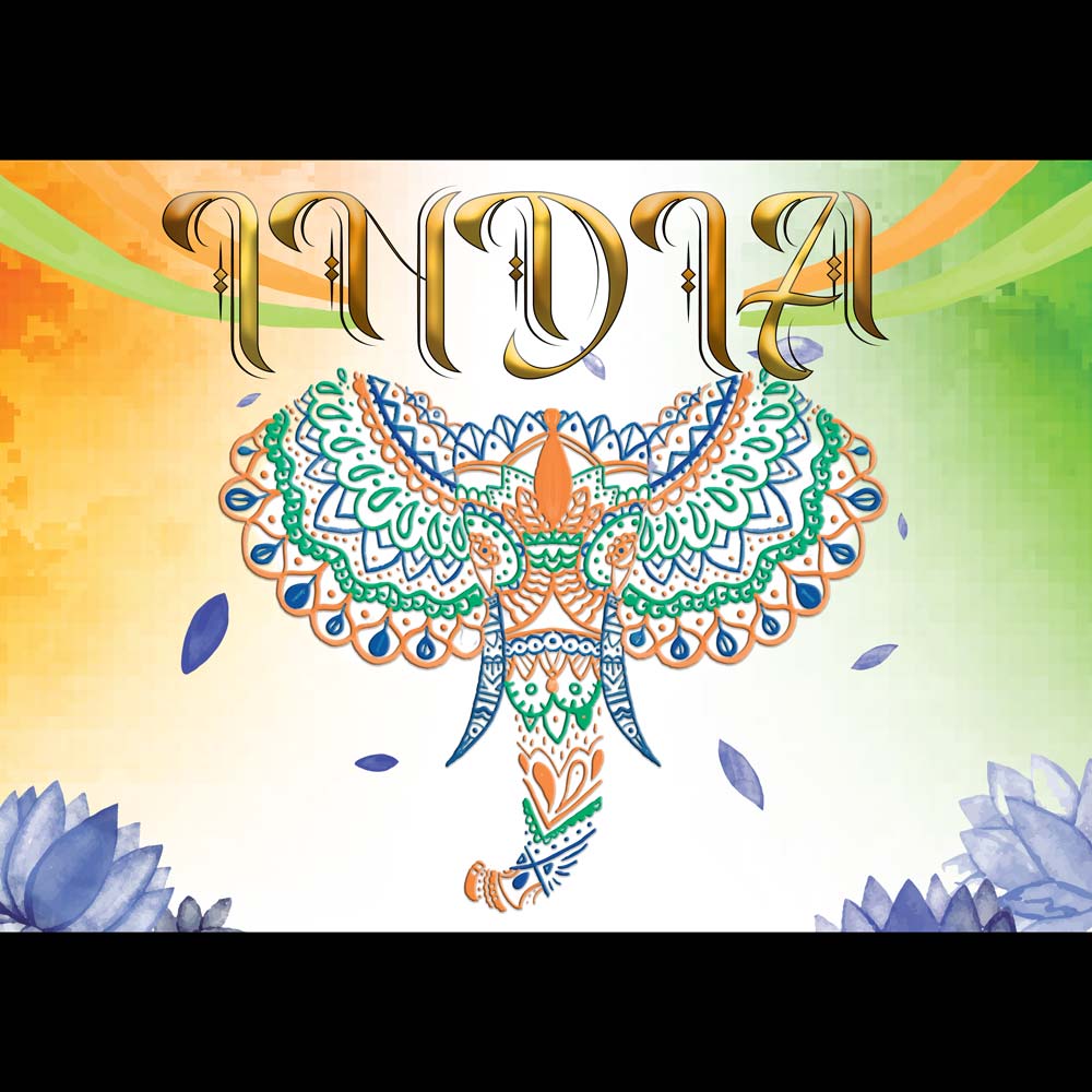 Printed Hoodie-Celebrate India Series - The Mandala Elephant Design-by ZingerTees-Unisex-EL9410020 - Image 7