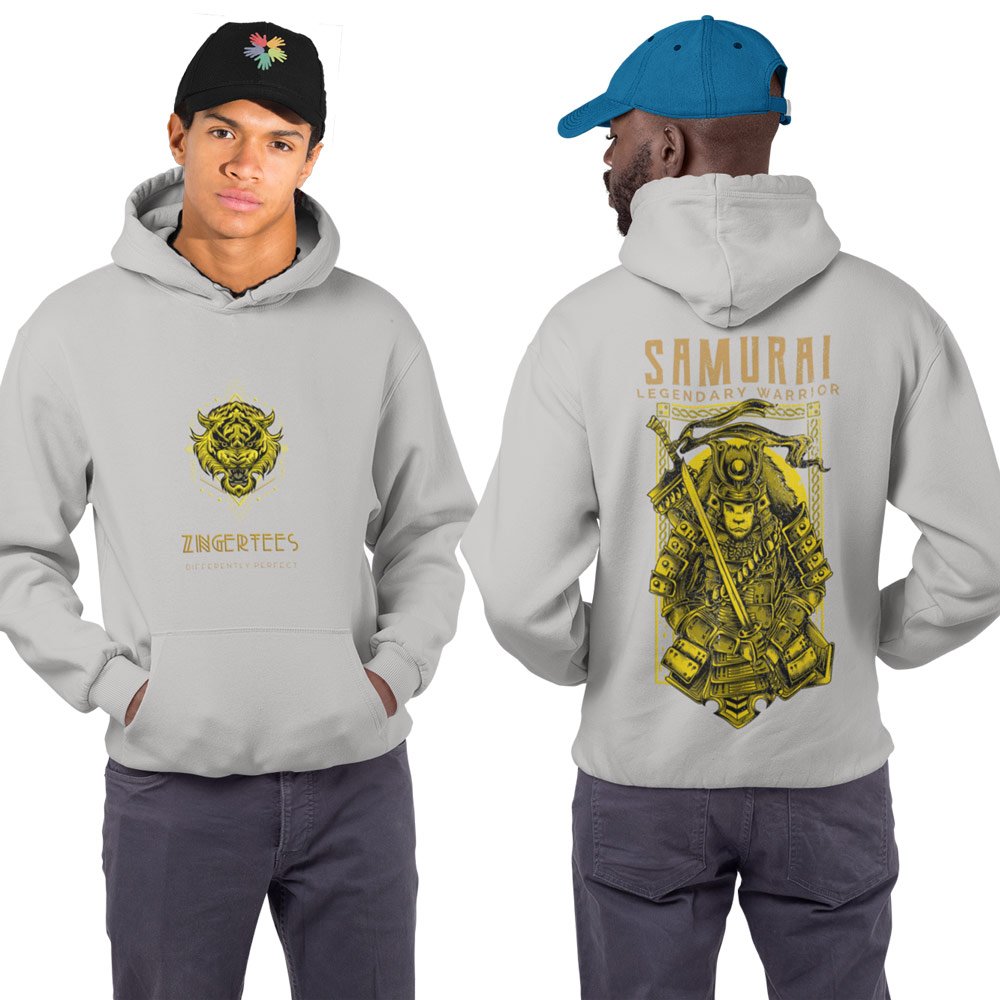 Printed Hoodie-Samurai Legendary Warrior Design-by ZingerTees-Unisex-EL9410003 - Image 4