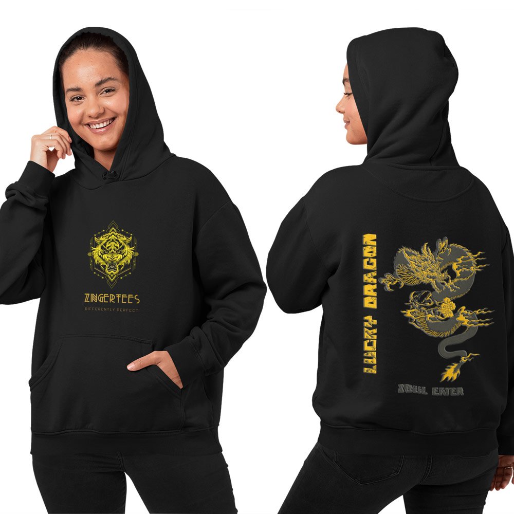 Printed Hoodie-Lucky Dragon - Soul Eater Design-by ZingerTees-Unisex-EL9410005 - Image 3