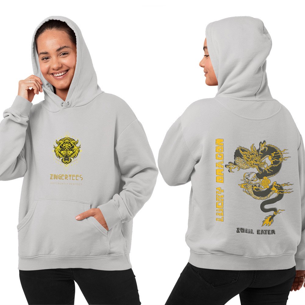 Printed Hoodie-Lucky Dragon - Soul Eater Design-by ZingerTees-Unisex-EL9410005