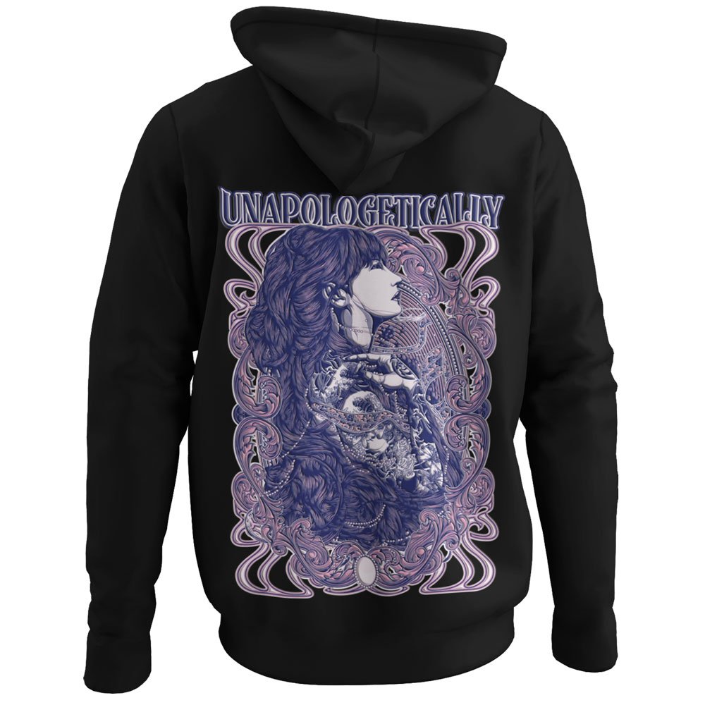 Printed Hoodie-Unapologetically Rebel Design-by ZingerTees-Unisex-EL9410007 - Image 6