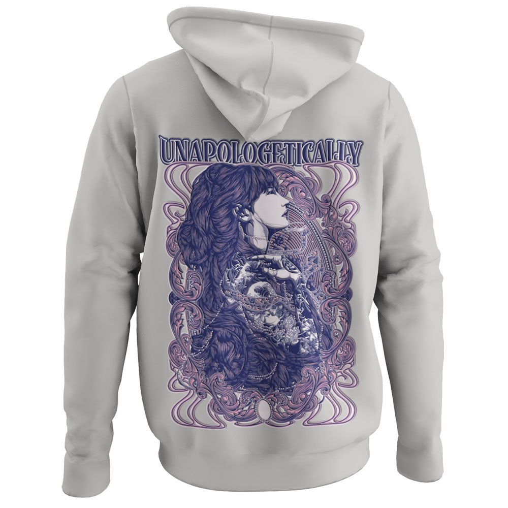 Printed Hoodie-Unapologetically Rebel Design-by ZingerTees-Unisex-EL9410007 - Image 5