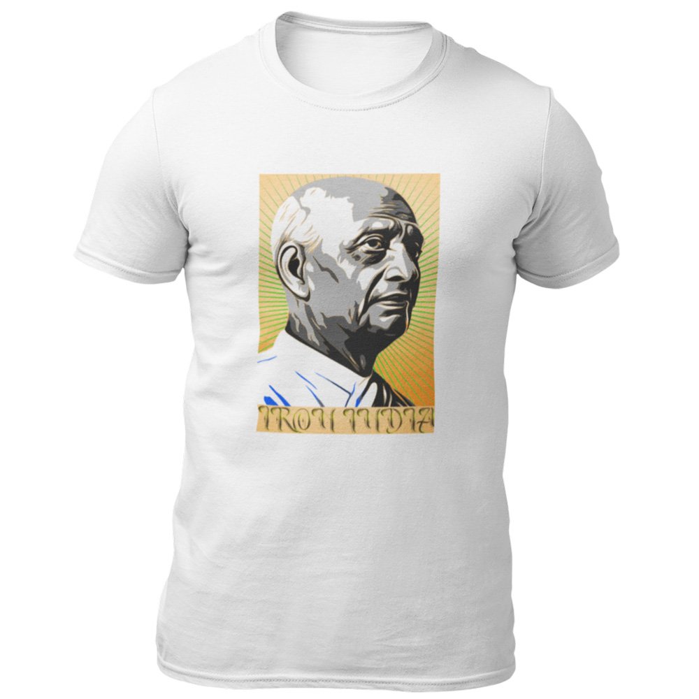 Pure Cotton Bio-Washed T-Shirt Chest Printed-Celebrate India Series - Sardar Patel The Iron Man Who Made Iron India Design-by ZingerTees-Unisex-EL9120252 - Image 6