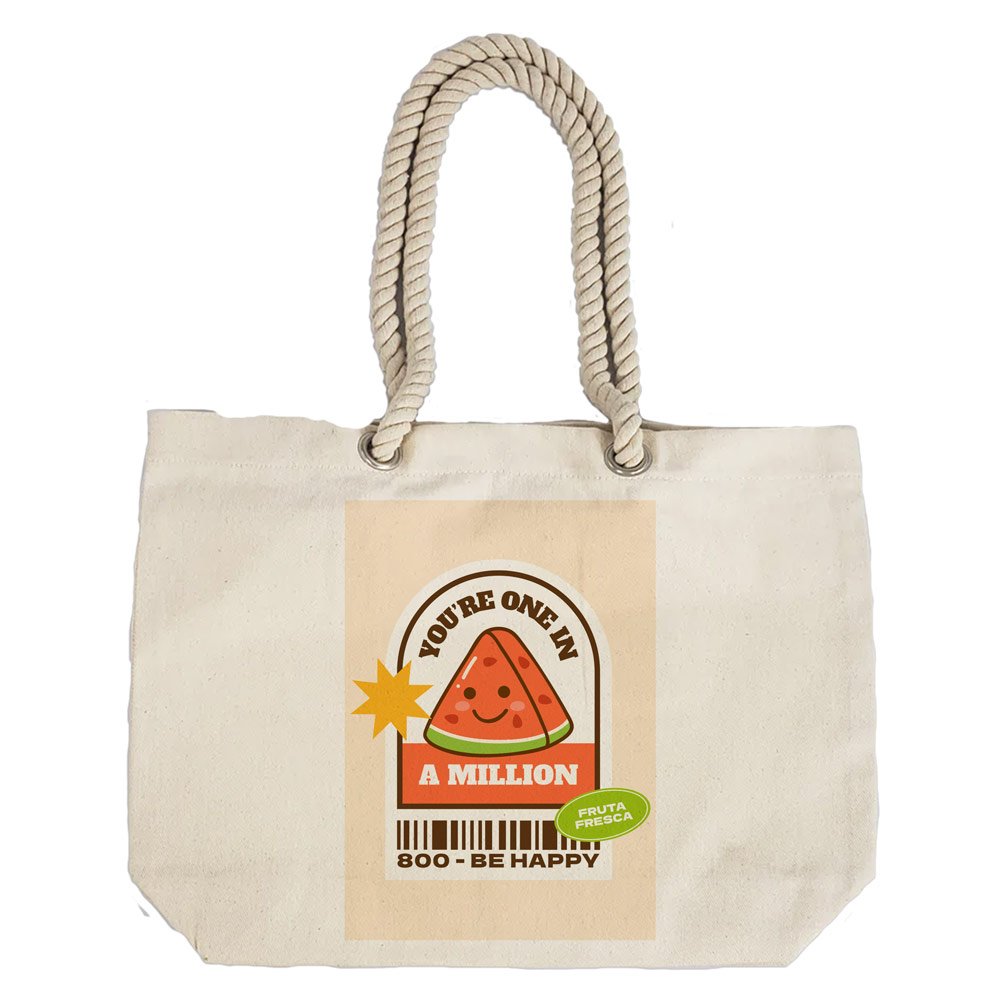 Eco-Friendly Recycled Cotton Canvas Tote Bag - Funny You One In A Million Design - EL8220160