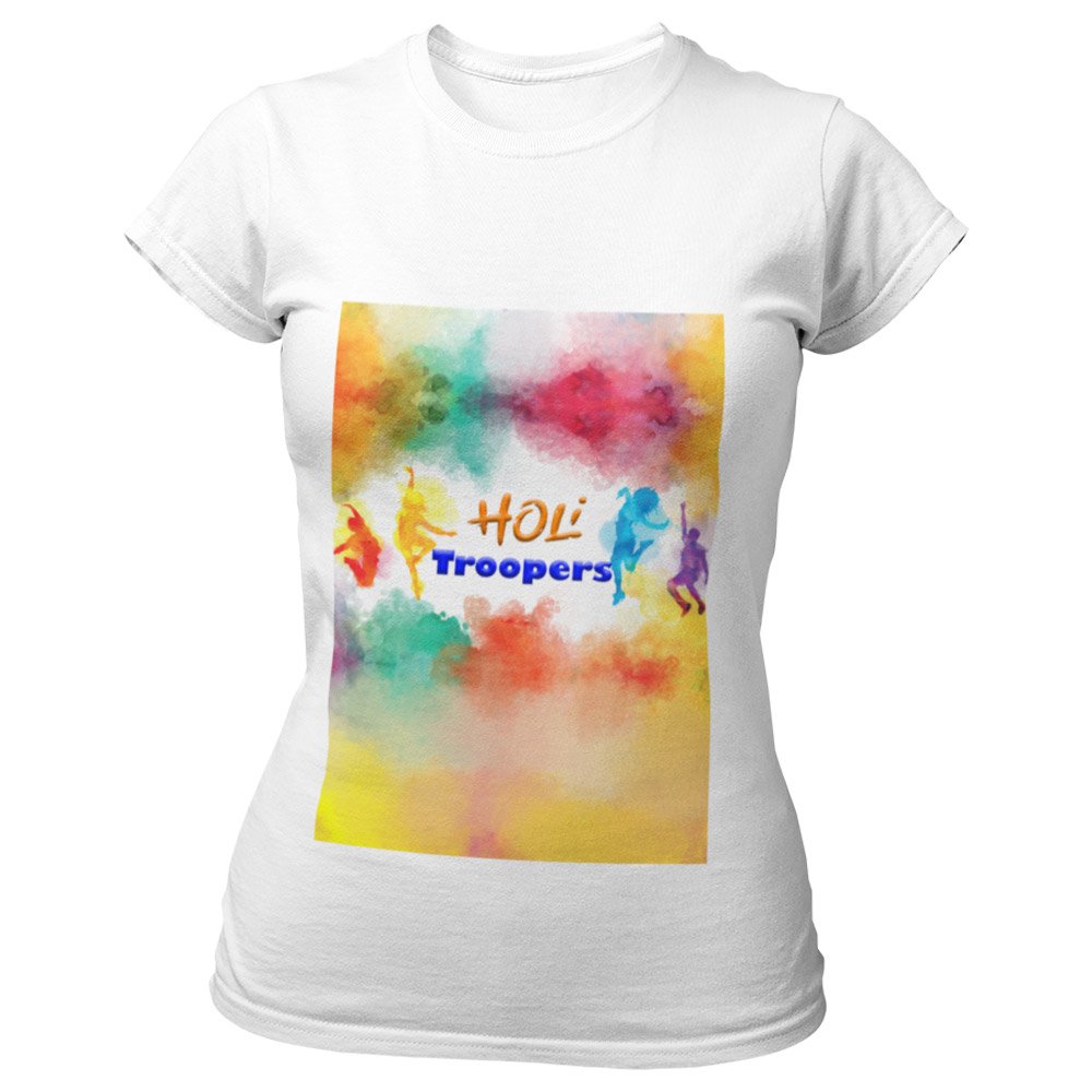 Super Dry-fit Printed Jersey T-Shirt - Holi Celebration Series - Holi Troopers Design No.3-by ZingerTees-Unisex-EL9120309 - Image 4