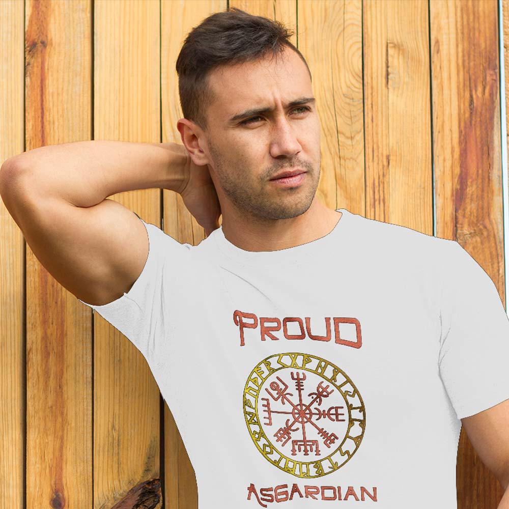 Pure Cotton Bio-Washed T-Shirt Chest Printed-Viking Gods Series - Proud Asgardian Design-by ZingerTees-Unisex-EL9120292 - Image 4