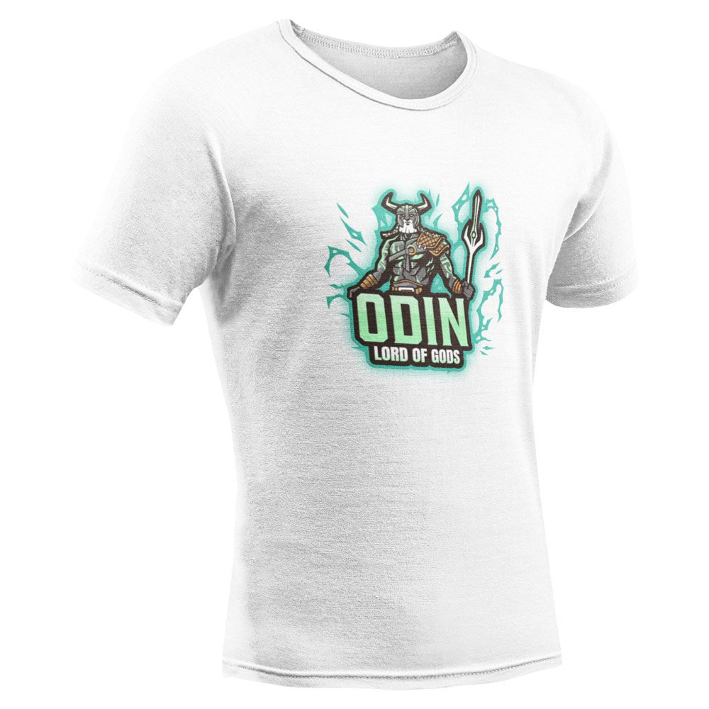 Pure Cotton Bio-Washed T-Shirt Chest Printed-Viking Gods Series - Odin The Lord of Gods Design-by ZingerTees-Unisex-EL9120285 - Image 7