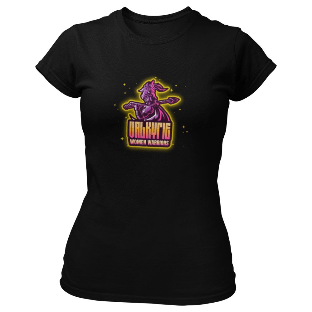 Pure Cotton Bio-Washed T-Shirt Chest Printed-Viking Gods Series - Mighty Valkyrie Women Warrior Design-by ZingerTees-Unisex-EL9120286 - Image 7