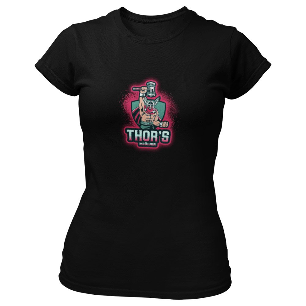 Pure Cotton Bio-Washed T-Shirt Chest Printed-Viking Gods Series - The Mighty Thor Odinson's Hammer Mjöllnir Design-by ZingerTees-Unisex-EL9120287 - Image 6