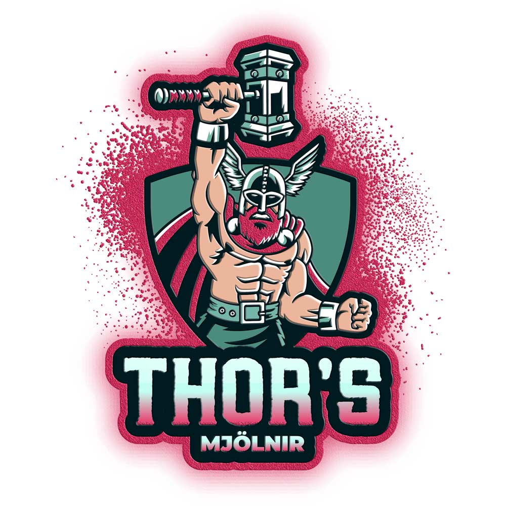 Pure Cotton Bio-Washed T-Shirt Chest Printed-Viking Gods Series - The Mighty Thor Odinson's Hammer Mjöllnir Design-by ZingerTees-Unisex-EL9120287 - Image 10