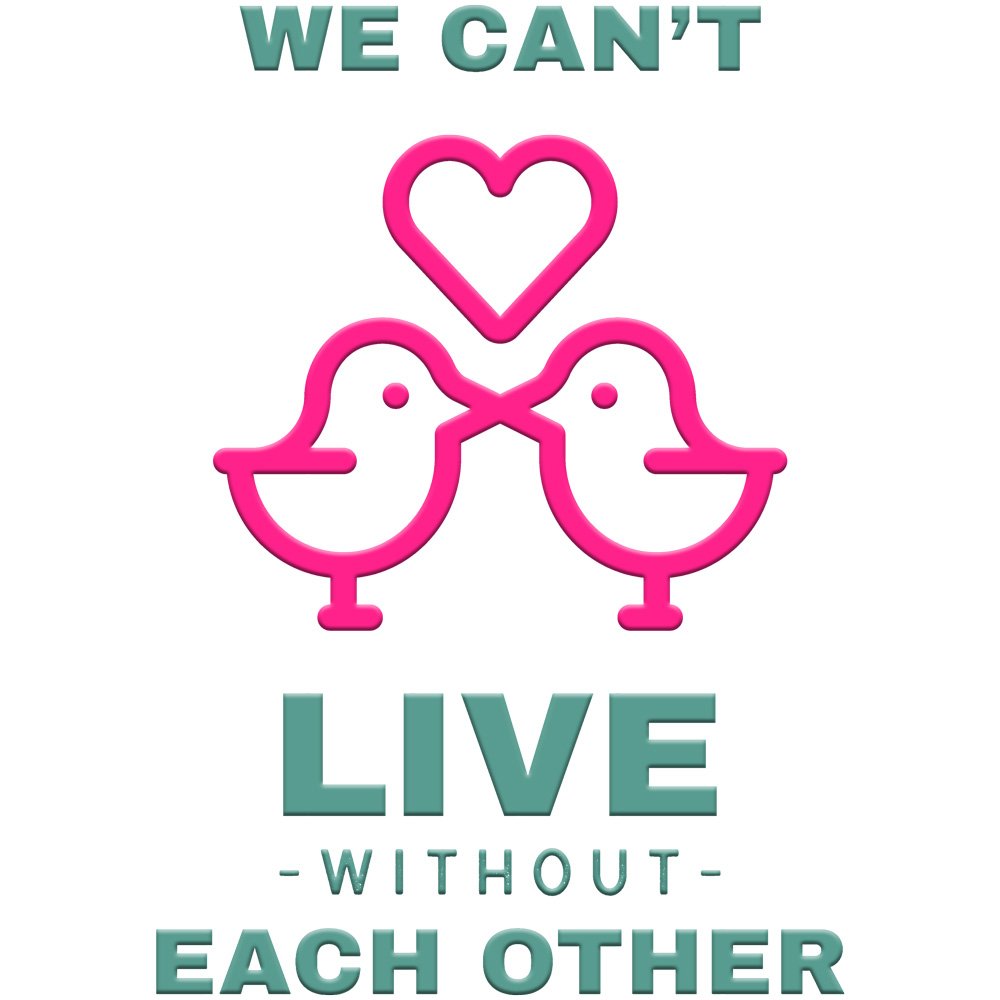 Pure Cotton Bio-Washed T-Shirt Chest Printed - We Can't Live Without Each Other Design-by ZingerTees-Set of 2 Couple Tees-EL9120255 - Image 6