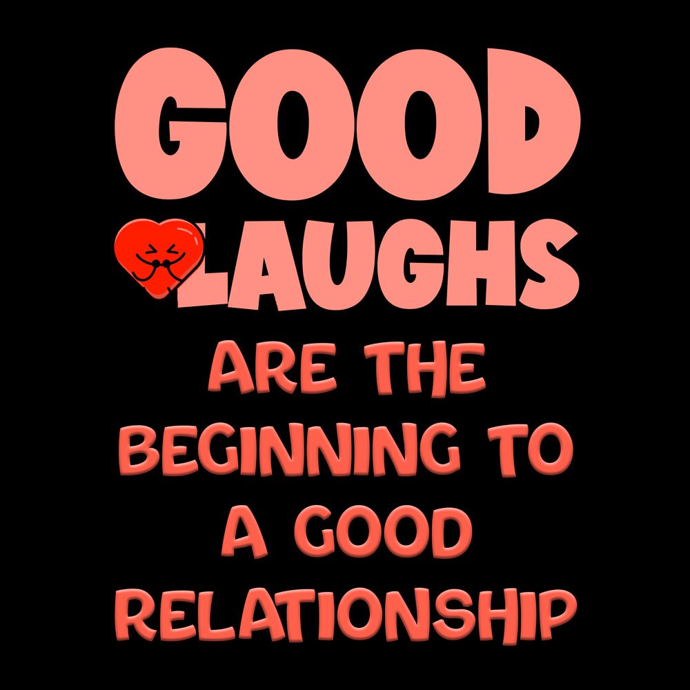 Pure Cotton Bio-Washed T-Shirt Chest Printed-Valentine's Day - Good Laughs Begin Good Relationship Design-by ZingerTees-Unisex-EL9120261 - Image 10