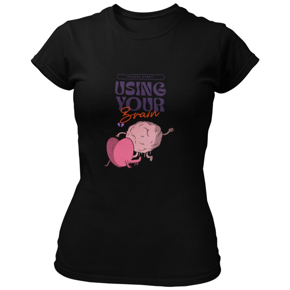 Pure Cotton Bio-Washed T-Shirt Chest Printed-Anti-Valentine's Day - Use Your Brain Design-by ZingerTees-Unisex-EL9120262 - Image 7