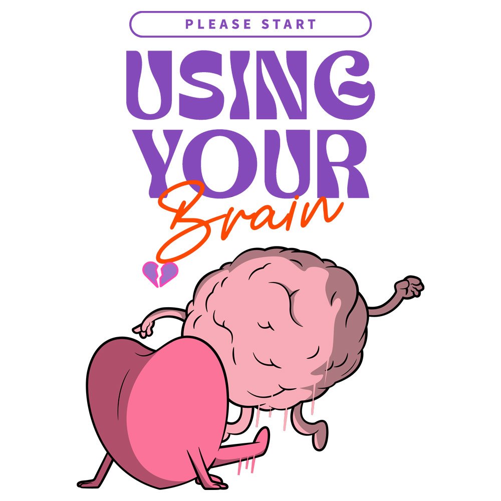 Pure Cotton Bio-Washed T-Shirt Chest Printed-Anti-Valentine's Day - Use Your Brain Design-by ZingerTees-Unisex-EL9120262 - Image 9