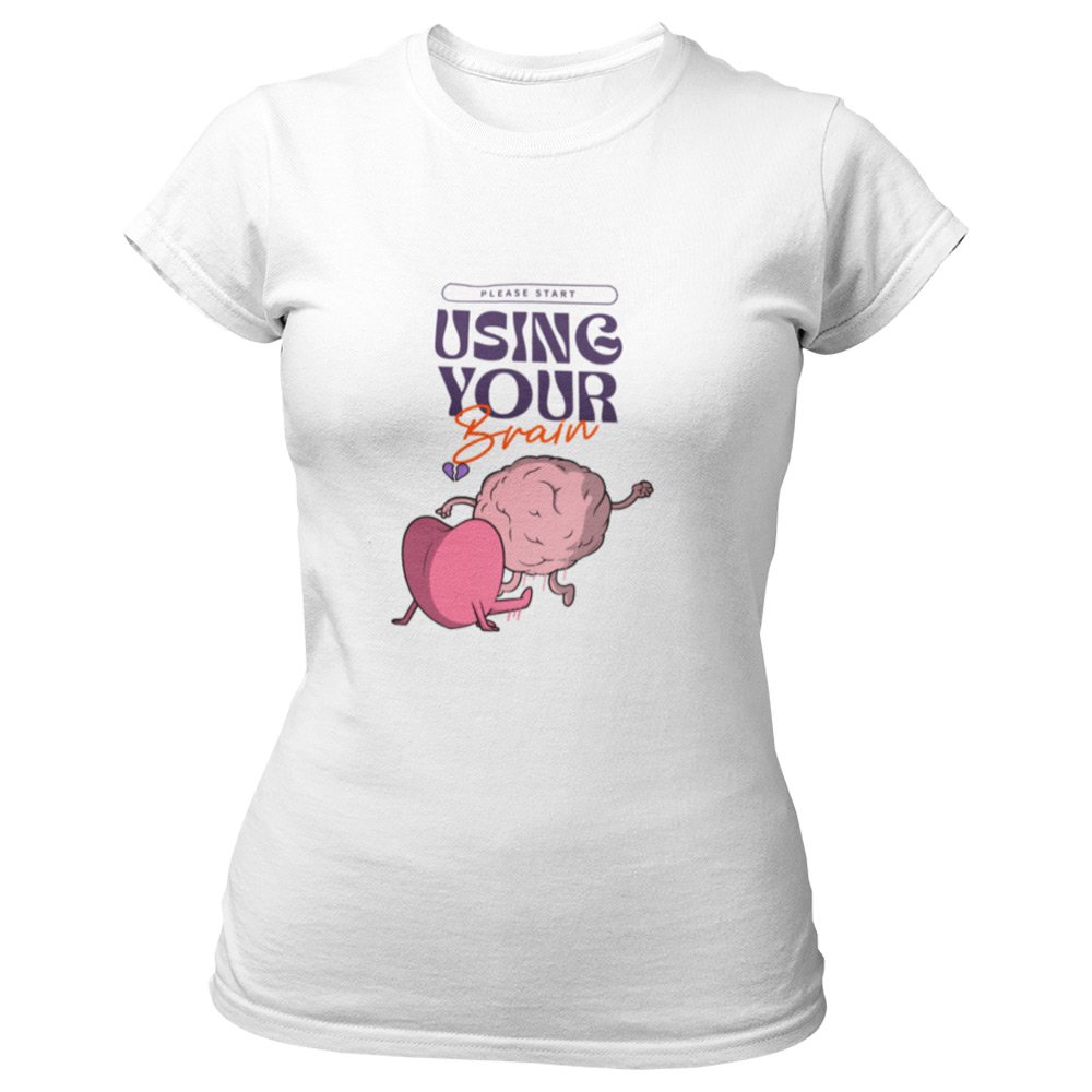 Pure Cotton Bio-Washed T-Shirt Chest Printed-Anti-Valentine's Day - Use Your Brain Design-by ZingerTees-Unisex-EL9120262 - Image 5