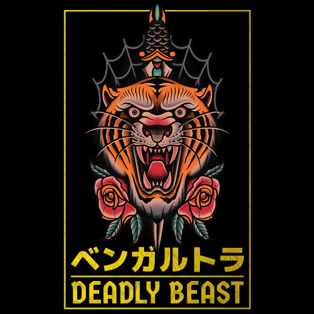 Pure Cotton Bio-Washed T-Shirt Chest Printed-Japanese Anime Deadly Beast Design-24-by ZingerTees-Unisex-EL9120384 - Image 9