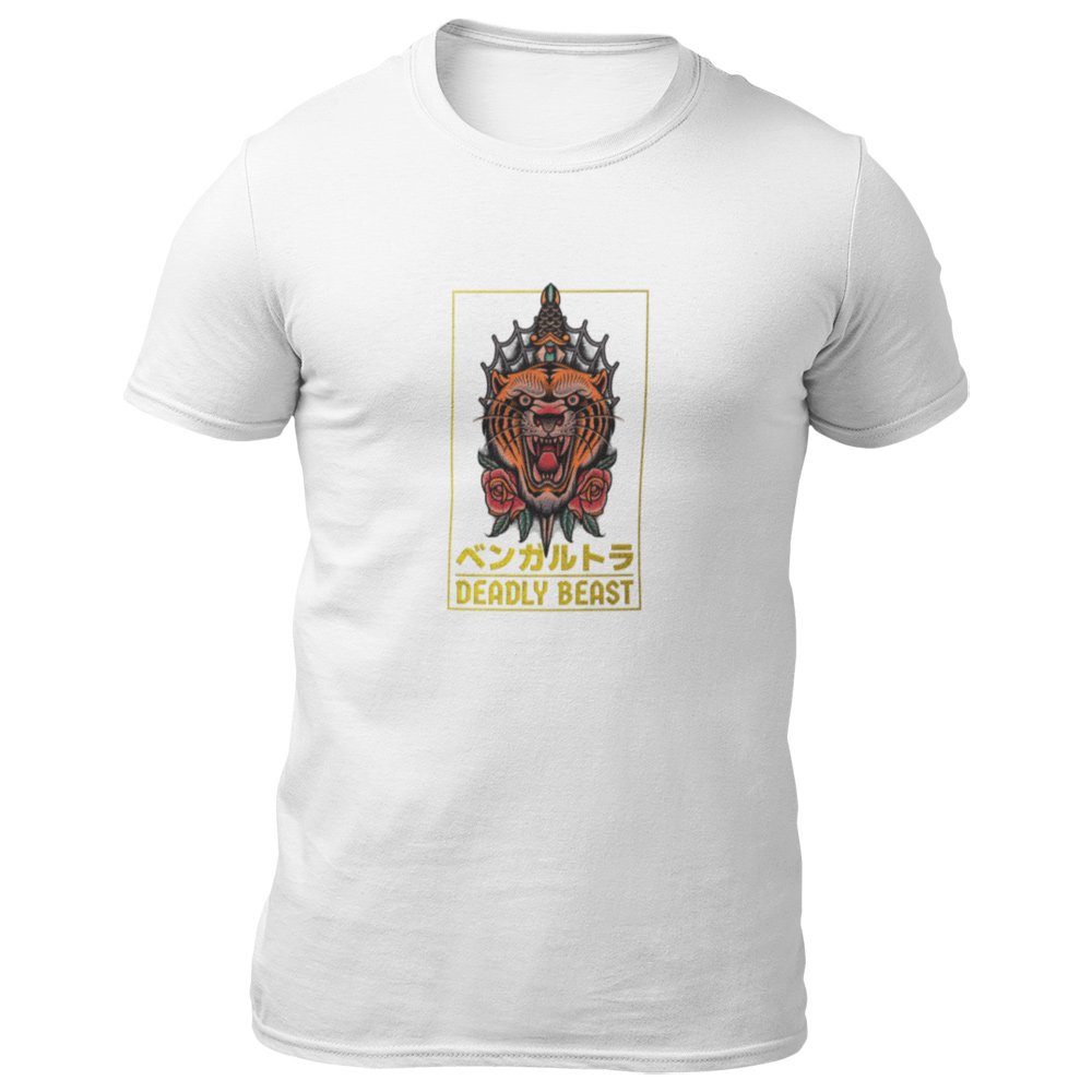 Pure Cotton Bio-Washed T-Shirt Chest Printed-Japanese Anime Deadly Beast Design-24-by ZingerTees-Unisex-EL9120384 - Image 8