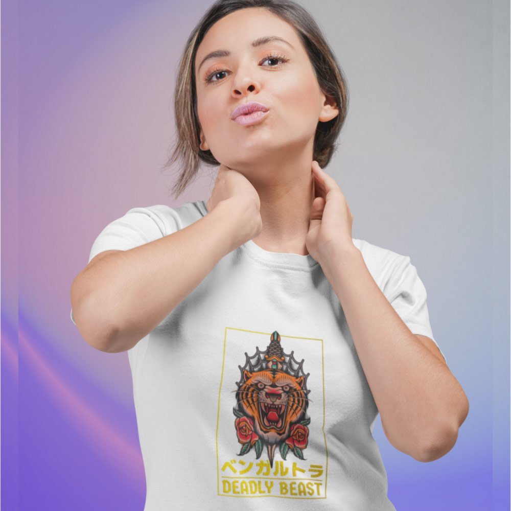 Pure Cotton Bio-Washed T-Shirt Chest Printed-Japanese Anime Deadly Beast Design-24-by ZingerTees-Unisex-EL9120384 - Image 3