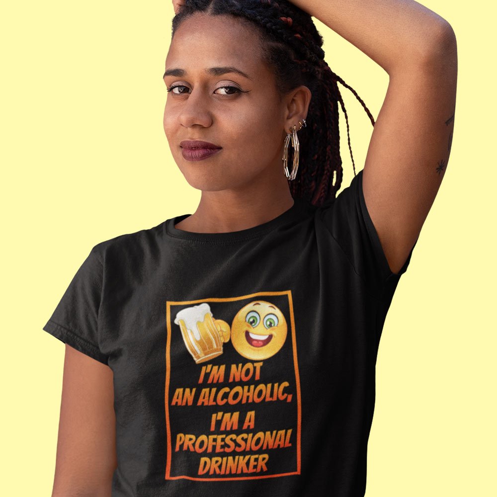 Pure Cotton Bio-Washed T-Shirt Chest Printed-Funny Slogan-Beer Fun Design-3-by ZingerTees-Unisex-EL9120388 - Image 2