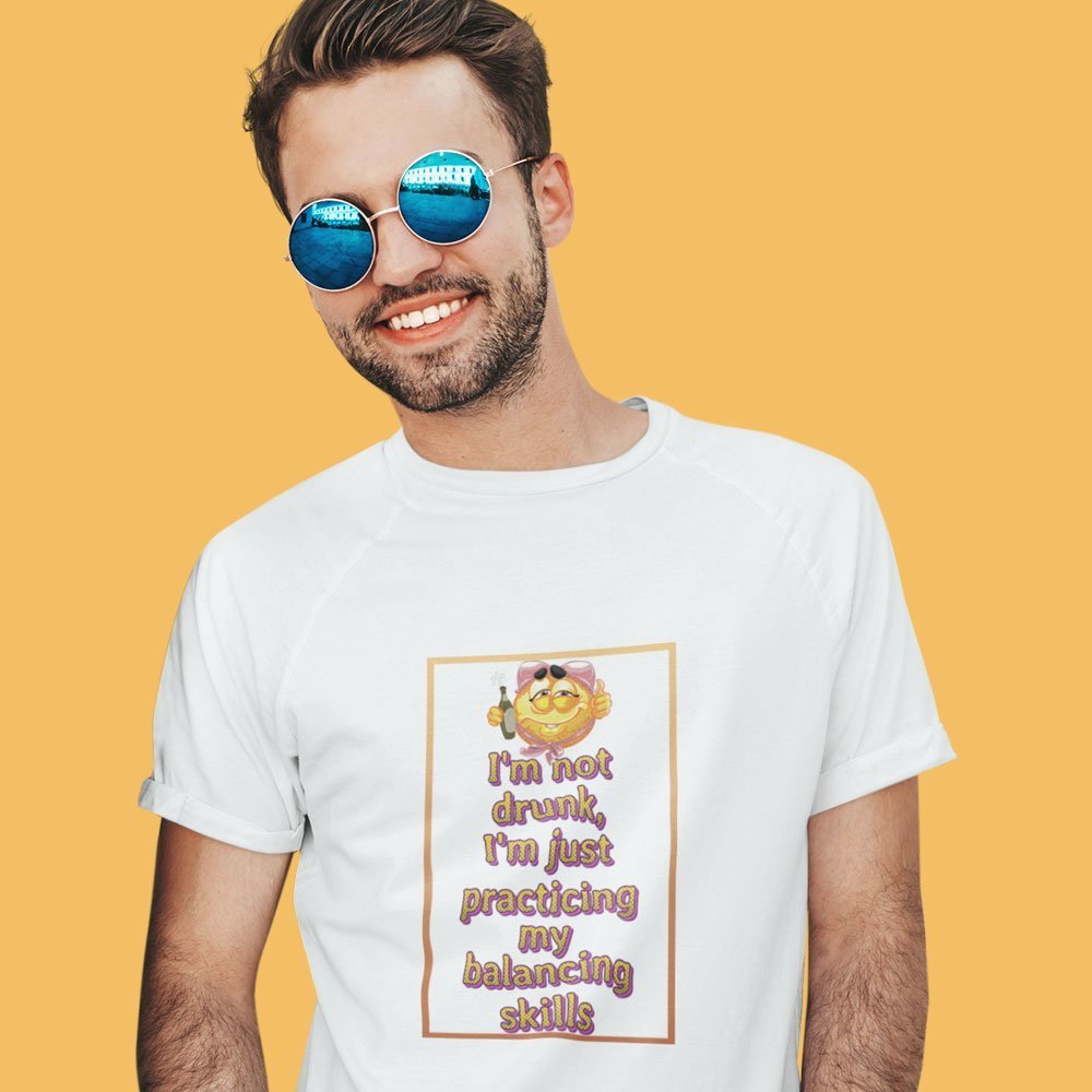 Pure Cotton Bio-Washed T-Shirt Chest Printed-Funny Slogan-Beer Fun Design-5-by ZingerTees-Unisex-EL9120390 - Image 3