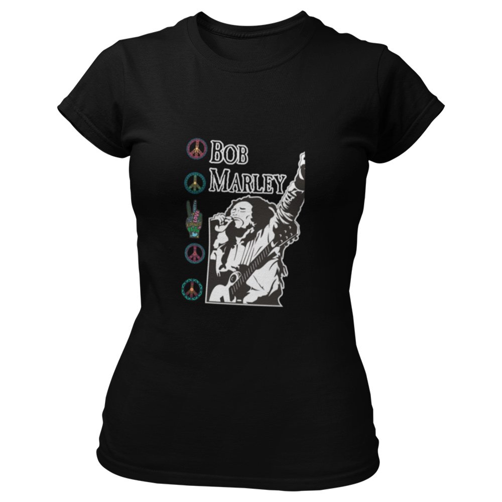 Pure Cotton Bio-Washed T-Shirt Chest Printed-Tribute to Bob Marley-Rock Music Legends-13-by ZingerTees-Unisex-EL9120367 - Image 7