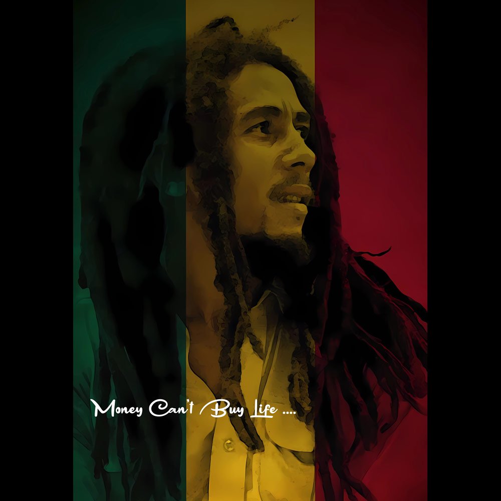 Pure Cotton Bio-Washed T-Shirt Chest Printed-Tribute to Bob Marley-Rock Music Legends-2-by ZingerTees-Unisex-EL9120356 - Image 9