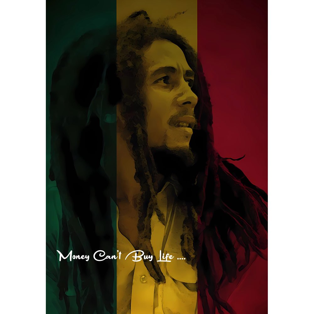 Pure Cotton Bio-Washed T-Shirt Chest Printed-Tribute to Bob Marley-Rock Music Legends-2-by ZingerTees-Unisex-EL9120356 - Image 10