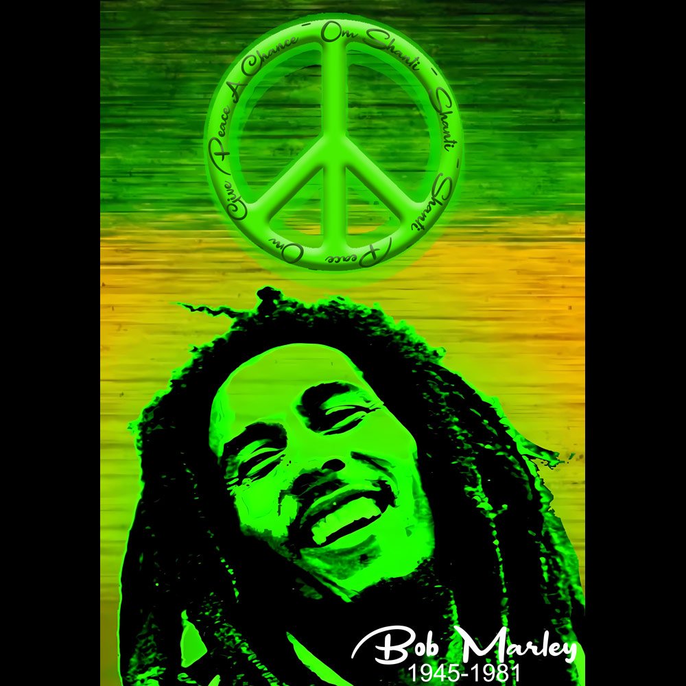 Pure Cotton Bio-Washed T-Shirt Chest Printed-Tribute to Bob Marley-Rock Music Legends-5-by ZingerTees-Unisex-EL9120359 - Image 10