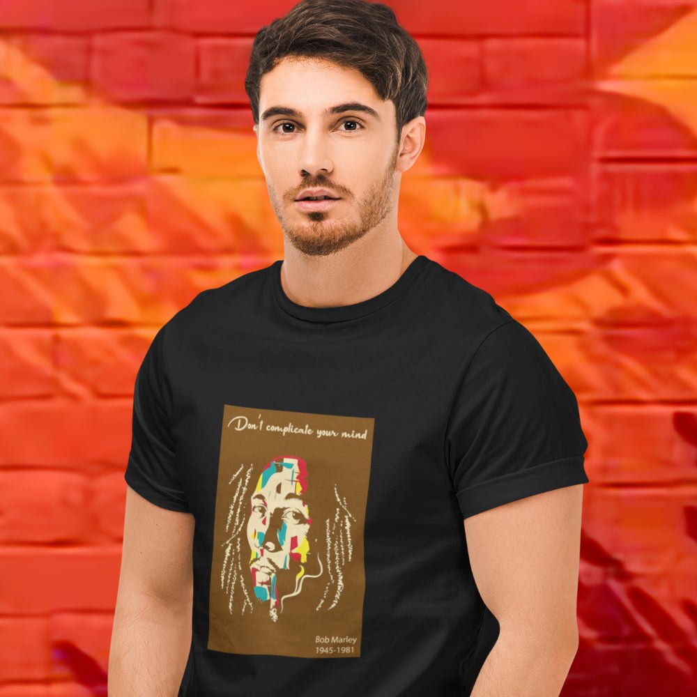 Pure Cotton Bio-Washed T-Shirt Chest Printed-Tribute to Bob Marley-Rock Music Legends-9-by ZingerTees-Unisex-EL9120363 - Image 2