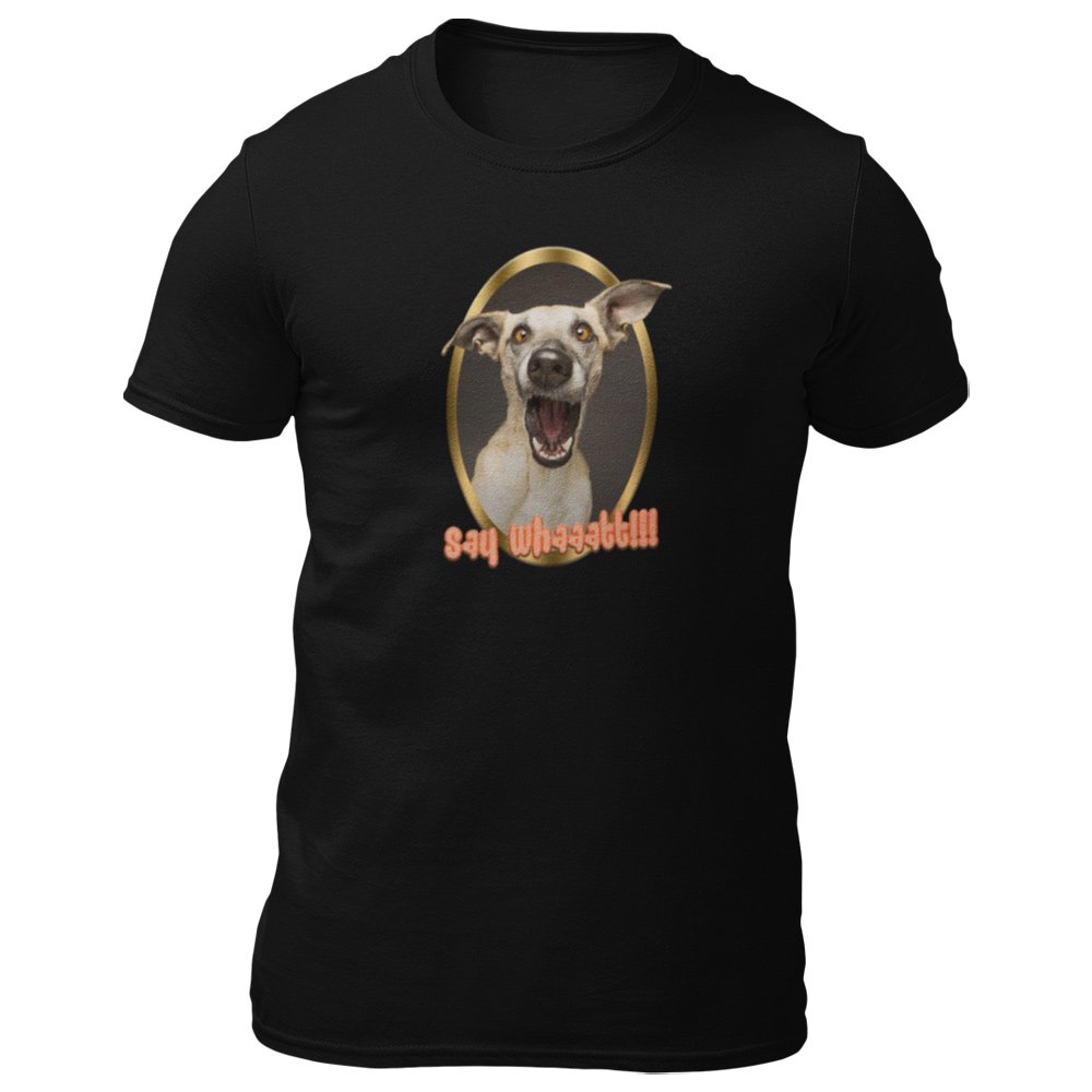 Pure Cotton Bio-Washed T-Shirt Chest Printed-Slogan Funny Dog-Say What-Design-10-by ZingerTees-Unisex-EL9120461 - Image 5