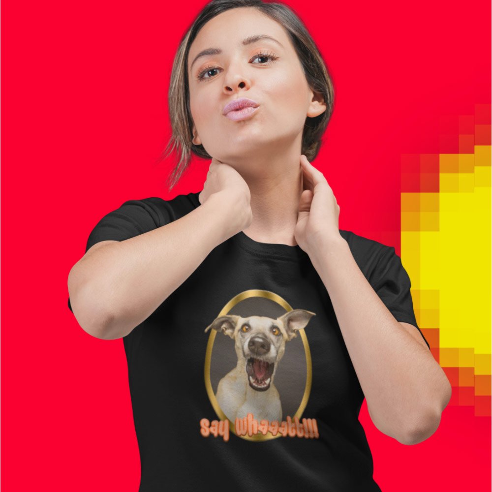 Pure Cotton Bio-Washed T-Shirt Chest Printed-Slogan Funny Dog-Say What-Design-10-by ZingerTees-Unisex-EL9120461 - Image 4