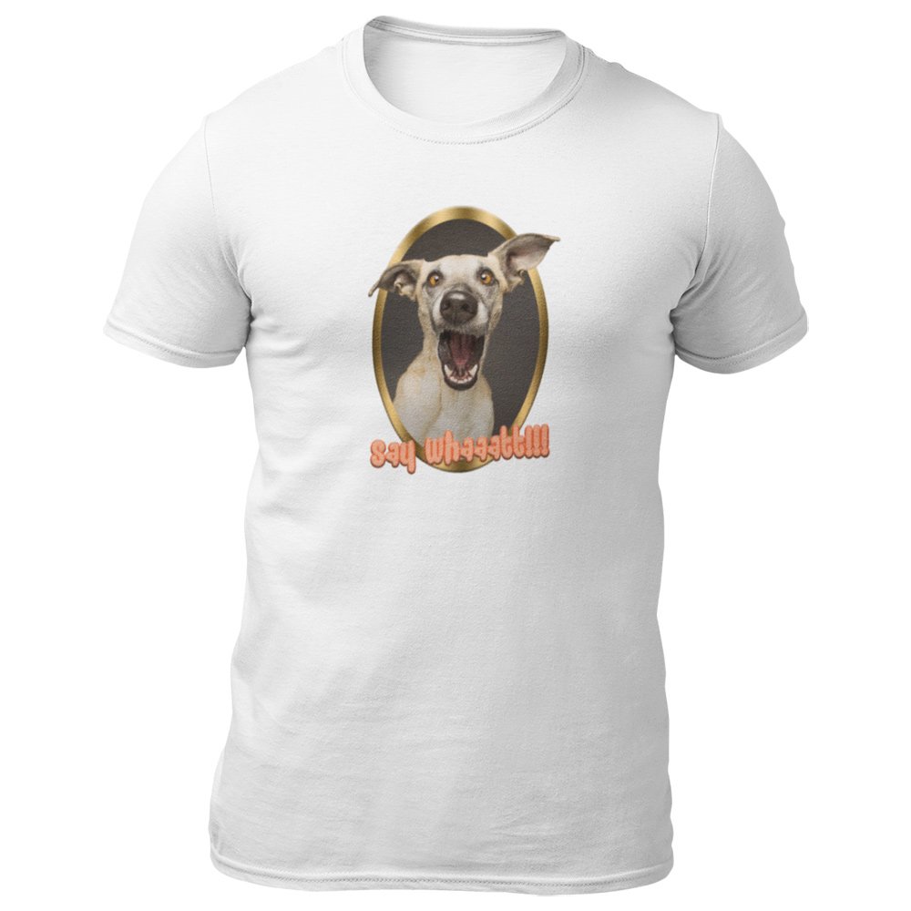 Pure Cotton Bio-Washed T-Shirt Chest Printed-Slogan Funny Dog-Say What-Design-10-by ZingerTees-Unisex-EL9120461 - Image 6