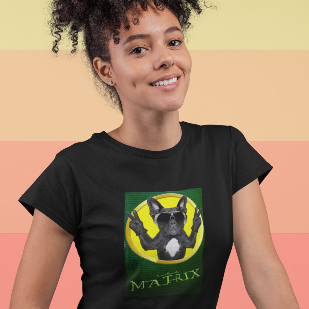 Pure Cotton Bio-Washed T-Shirt Chest Printed-Slogan Funny Dog-The Matrix-Design-13-by ZingerTees-Unisex-EL9120464 - Image 3