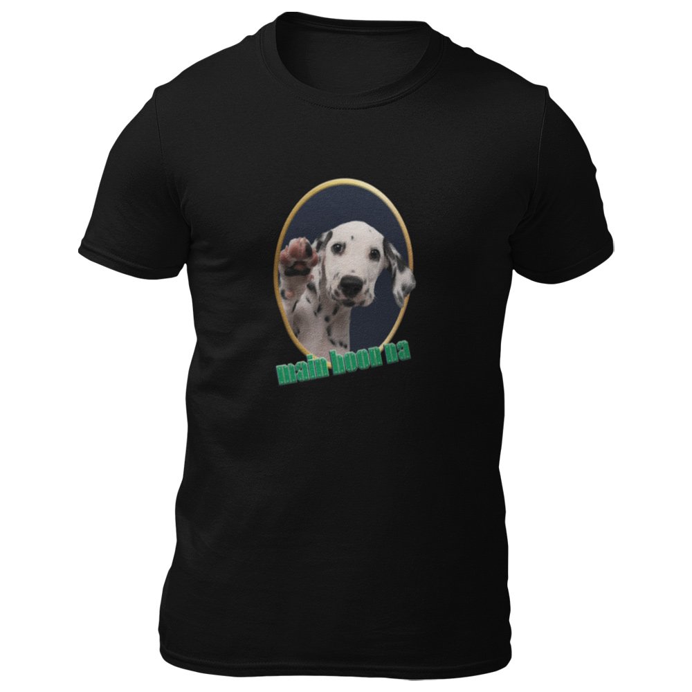 Pure Cotton Bio-Washed T-Shirt Chest Printed-Slogan Funny Dog-Main Hoon Na-Design-17-by ZingerTees-Unisex-EL9120468 - Image 8