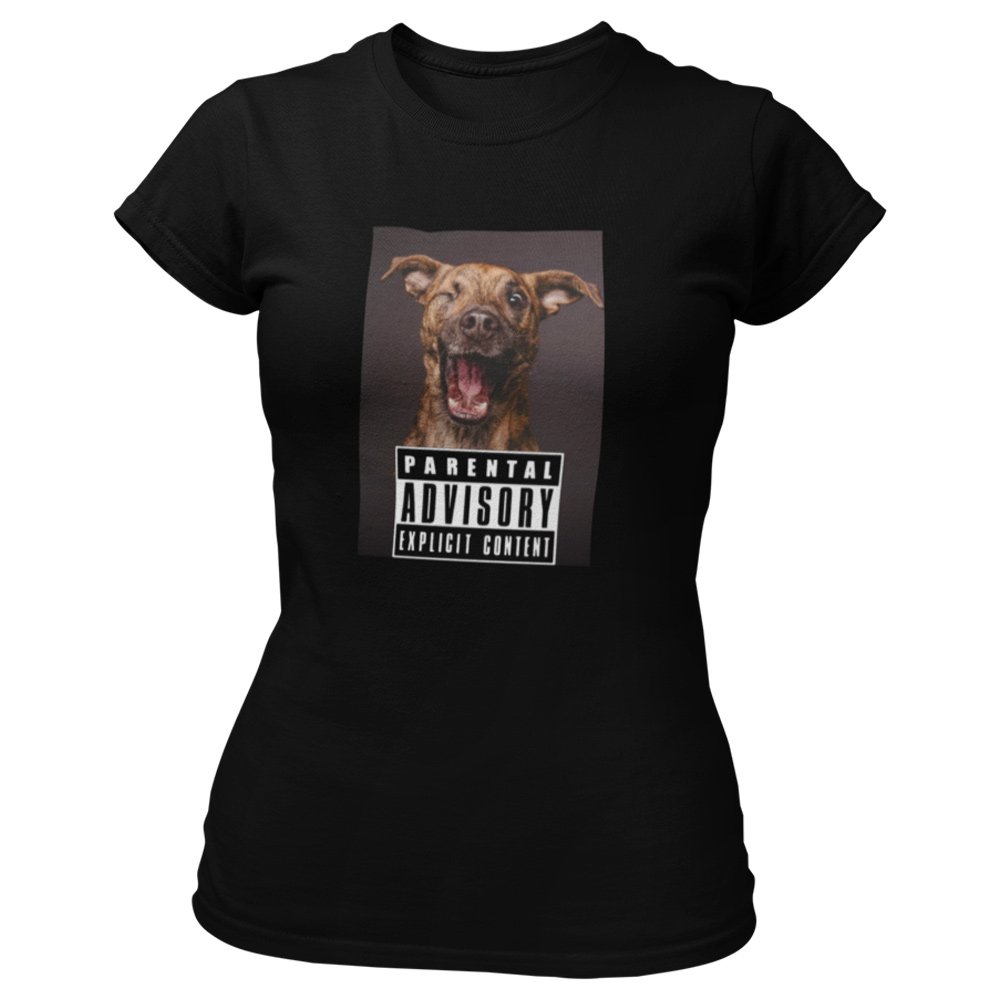 Pure Cotton Bio-Washed T-Shirt Chest Printed-Slogan Funny Dog-Parental Advisory-Design-18-by ZingerTees-Unisex-EL9120469 - Image 7