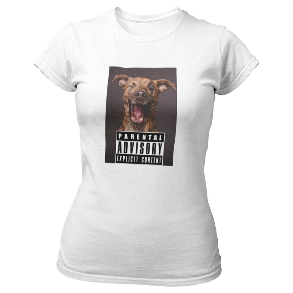 Pure Cotton Bio-Washed T-Shirt Chest Printed-Slogan Funny Dog-Parental Advisory-Design-18-by ZingerTees-Unisex-EL9120469 - Image 8