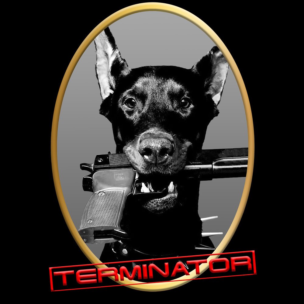 Pure Cotton Bio-Washed T-Shirt Chest Printed-Slogan Funny Dog-The Terminator-Design-19-by ZingerTees-Unisex-EL9120470 - Image 9
