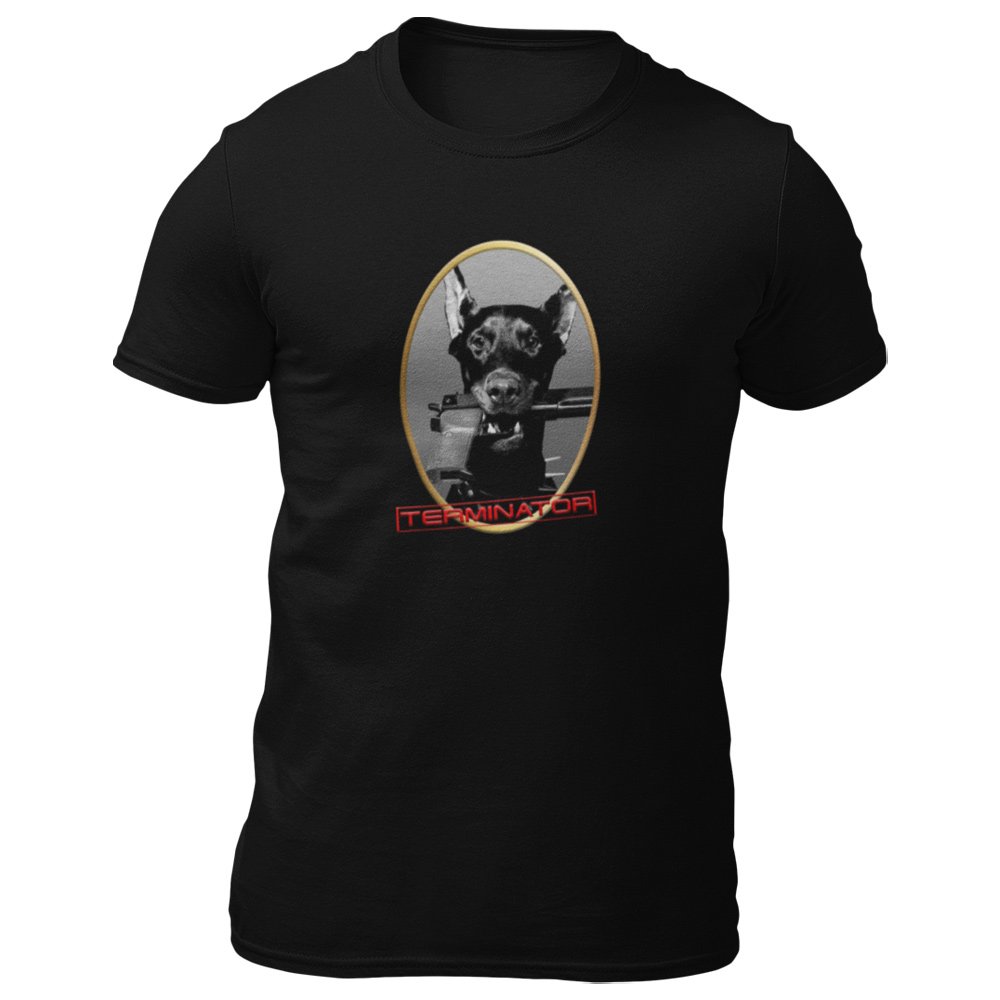 Pure Cotton Bio-Washed T-Shirt Chest Printed-Slogan Funny Dog-The Terminator-Design-19-by ZingerTees-Unisex-EL9120470 - Image 6