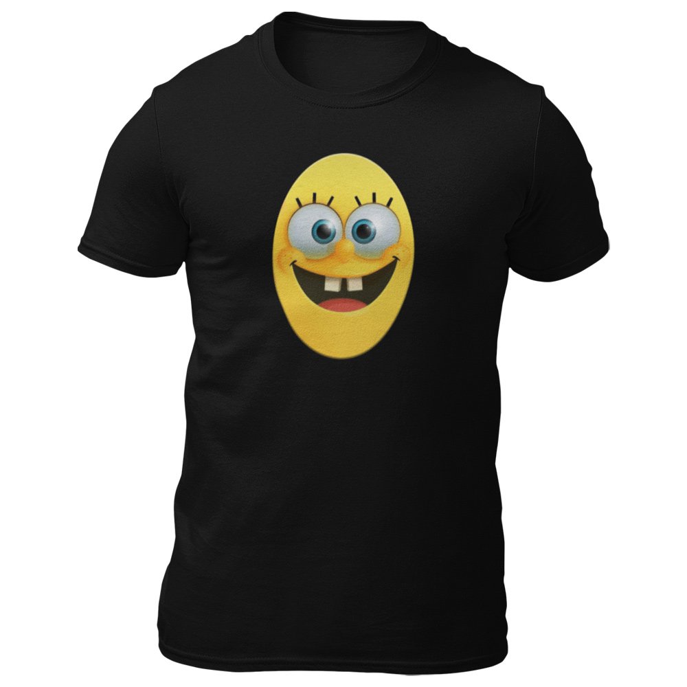 Pure Cotton Bio-Washed T-Shirt Chest Printed-Funny Egg head Emoji Design-9-by ZingerTees-Unisex-EL9120455 - Image 5