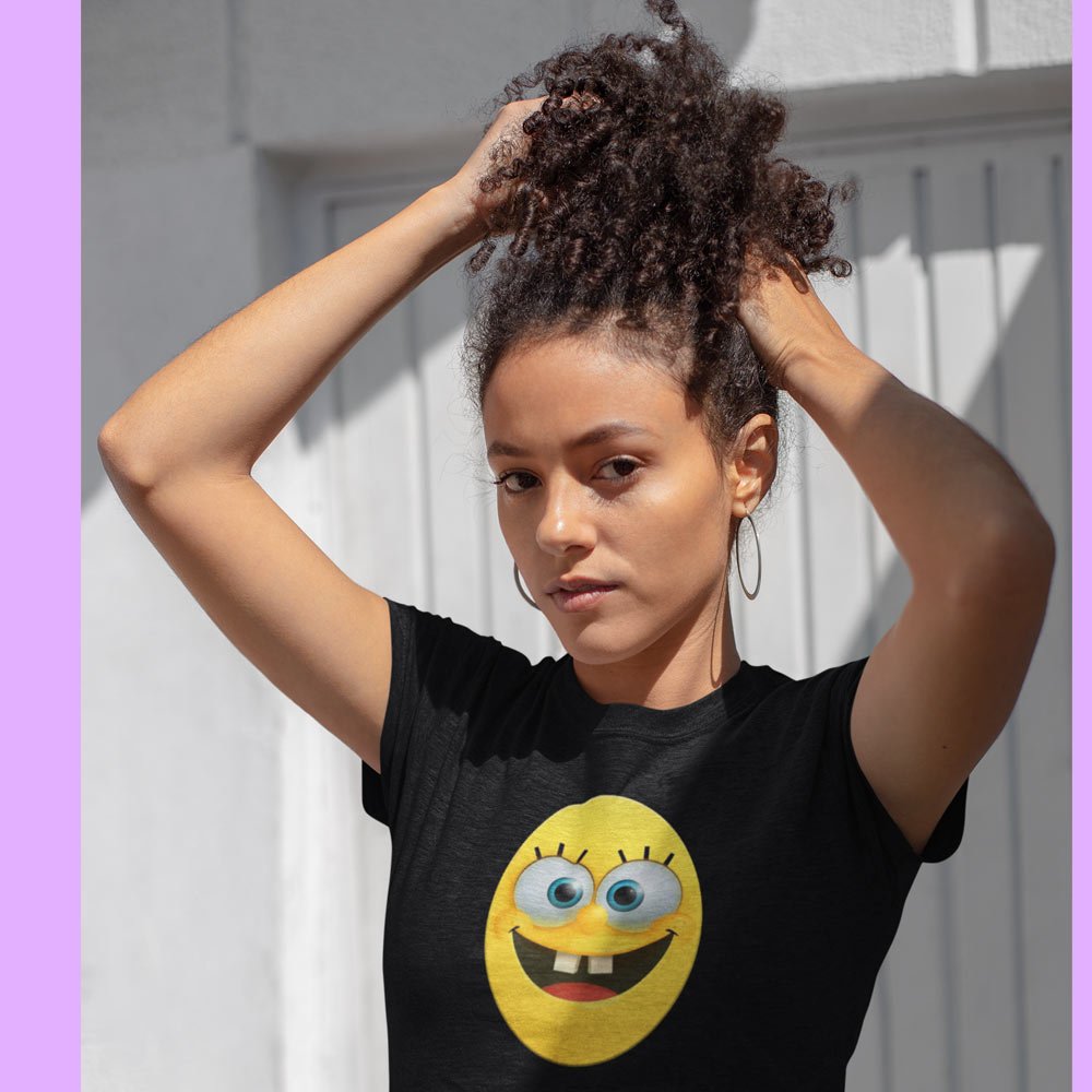 Pure Cotton Bio-Washed T-Shirt Chest Printed-Funny Egg head Emoji Design-9-by ZingerTees-Unisex-EL9120455 - Image 4