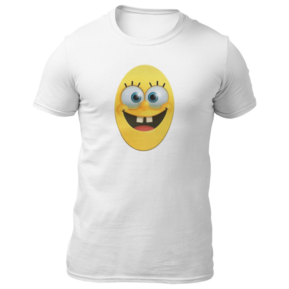 Pure Cotton Bio-Washed T-Shirt Chest Printed-Funny Egg head Emoji Design-9-by ZingerTees-Unisex-EL9120455 - Image 6