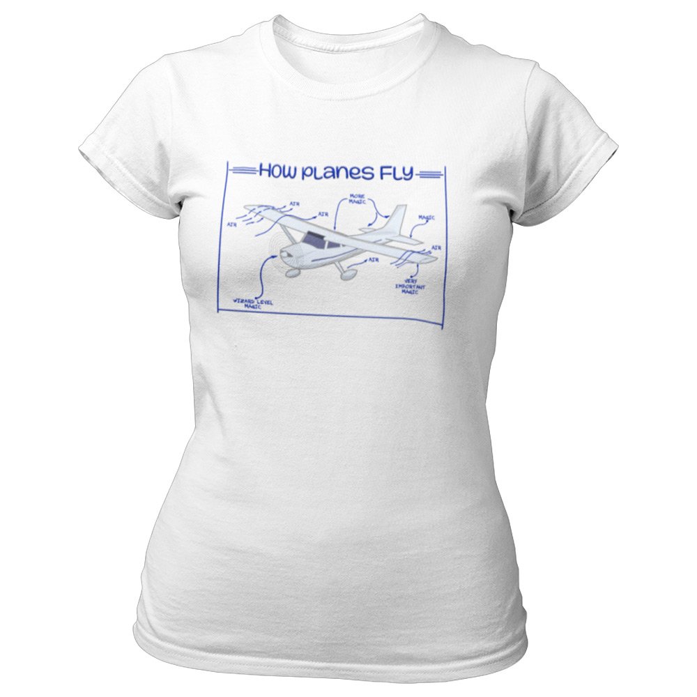 Pure Cotton Bio-Washed T-Shirt Chest Printed-Funny Design-How A Plane Flies-by ZingerTees-Unisex-EL9120335 - Image 6