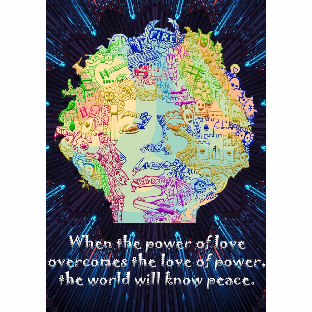 Pure Cotton Bio-Washed T-Shirt Chest Printed-Legends Series - Tribute to Jimmy Hendrix Design No.2-by ZingerTees-Unisex-EL9120318 - Image 9