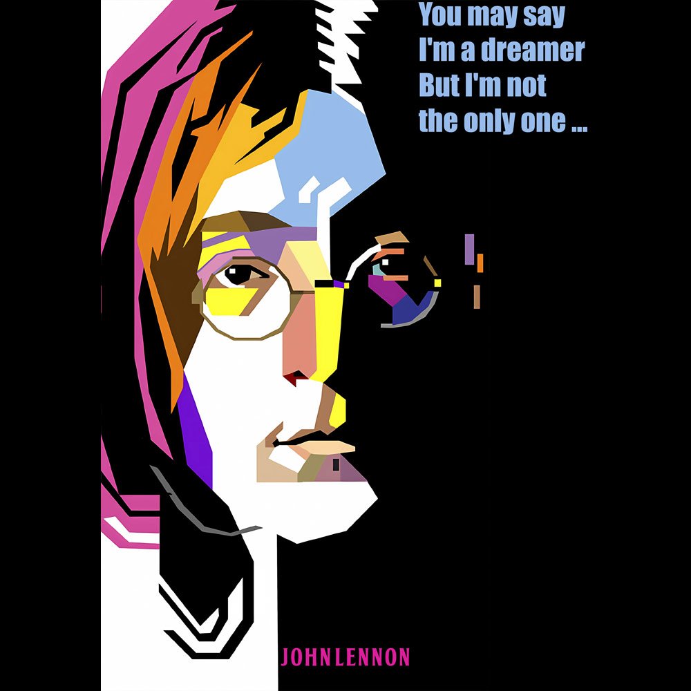 Pure Cotton Bio-Washed T-Shirt Chest Printed-Tribute to John Lennon-Rock Music Legends-1-by ZingerTees-Unisex-EL9120348 - Image 9