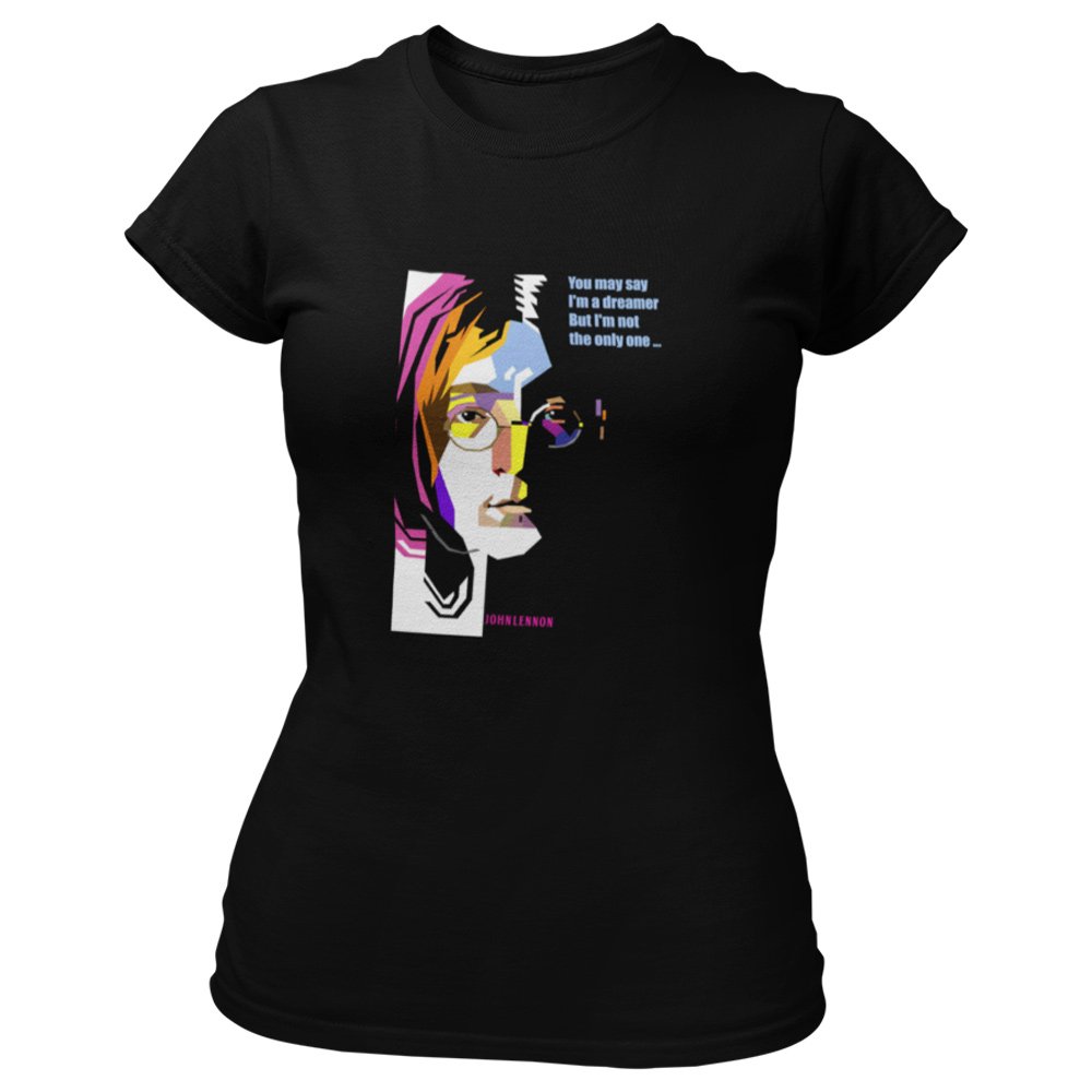 Pure Cotton Bio-Washed T-Shirt Chest Printed-Tribute to John Lennon-Rock Music Legends-1-by ZingerTees-Unisex-EL9120348 - Image 7