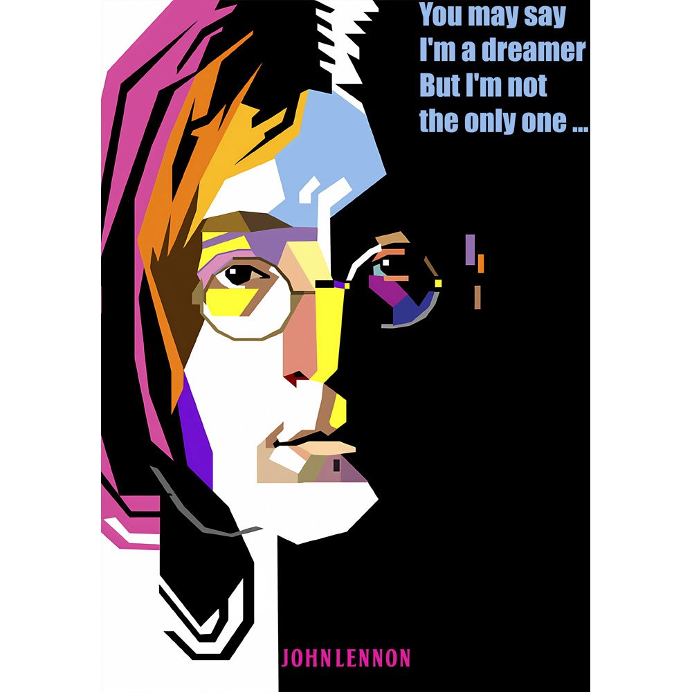 Pure Cotton Bio-Washed T-Shirt Chest Printed-Tribute to John Lennon-Rock Music Legends-1-by ZingerTees-Unisex-EL9120348 - Image 10